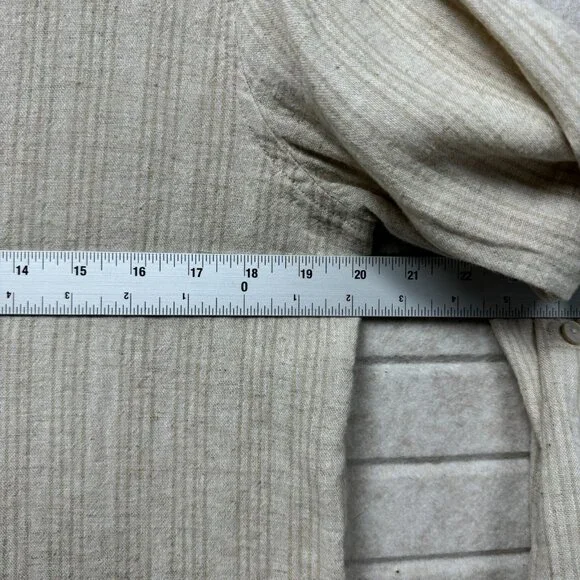 Orvis Women’s Linen Blend Button Up Shirt Roll Tab Sleeve Beige Small - Picture 10 of 12